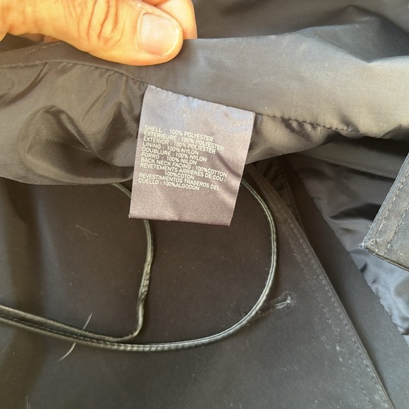 Liz Claiborne size small Black Trench Coat - Picture 8 of 12